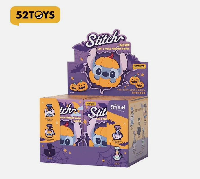 52TOYS – Stitch halloween trick or treats blind box strap peluche
