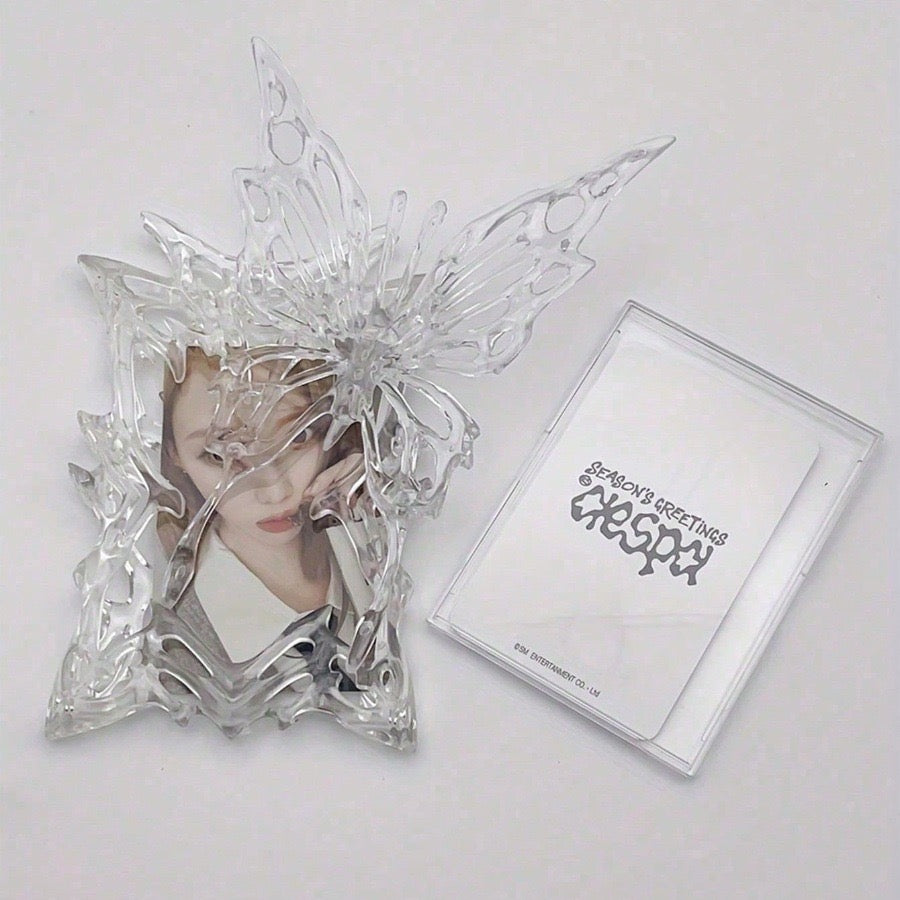 Étui photocard papillon transparent