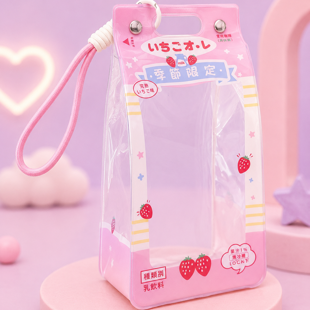Pochette de Transport Transparente pour Peluches – Édition Brique de Lait (Ita-Bag)