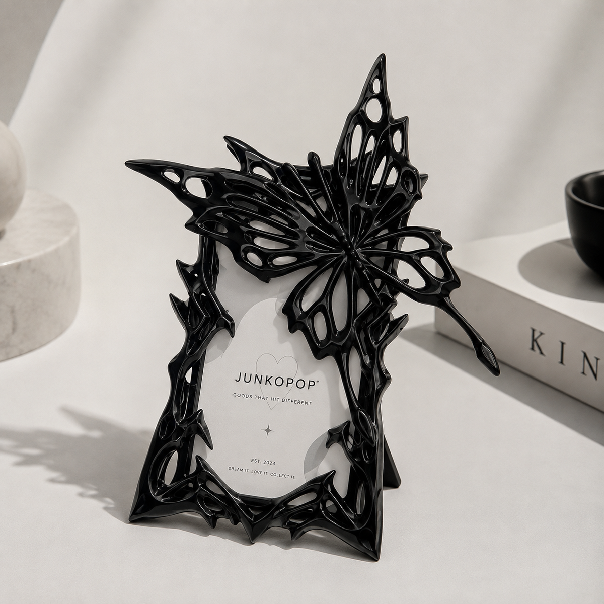 Étui photocard papillon noir