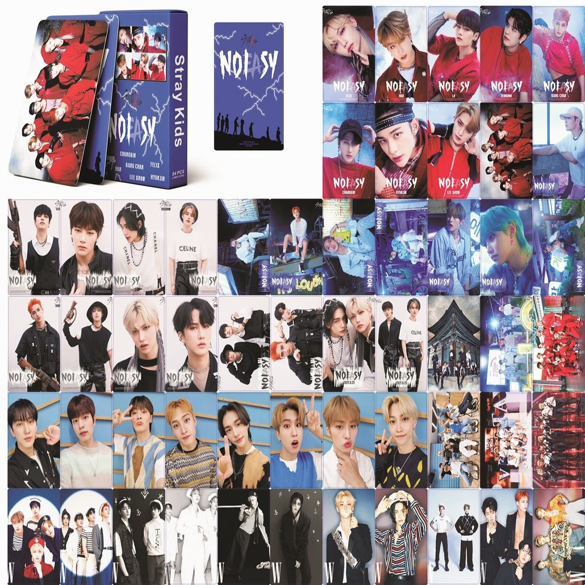 Pack de 54 Lomo Cards Stray Kids – "NOEASY" (Album Événement)