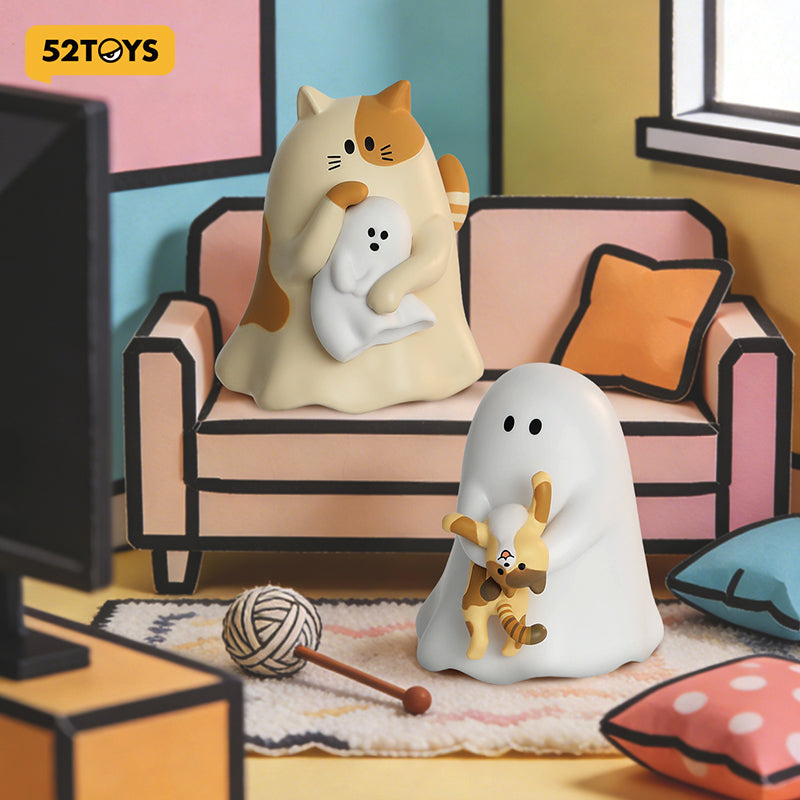 Blind box 52TOYS Little Ghost Ghody « Behold My Cat » – mini figurine phosphorescente