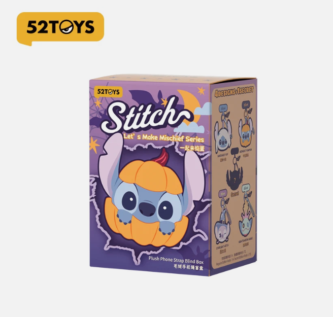 52TOYS – Stitch halloween trick or treats blind box strap peluche