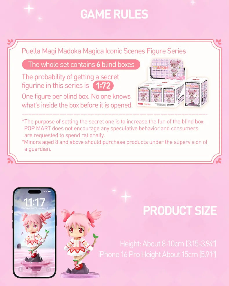 POP MART – Madoka Magica « cult scenes » blind box figurine
