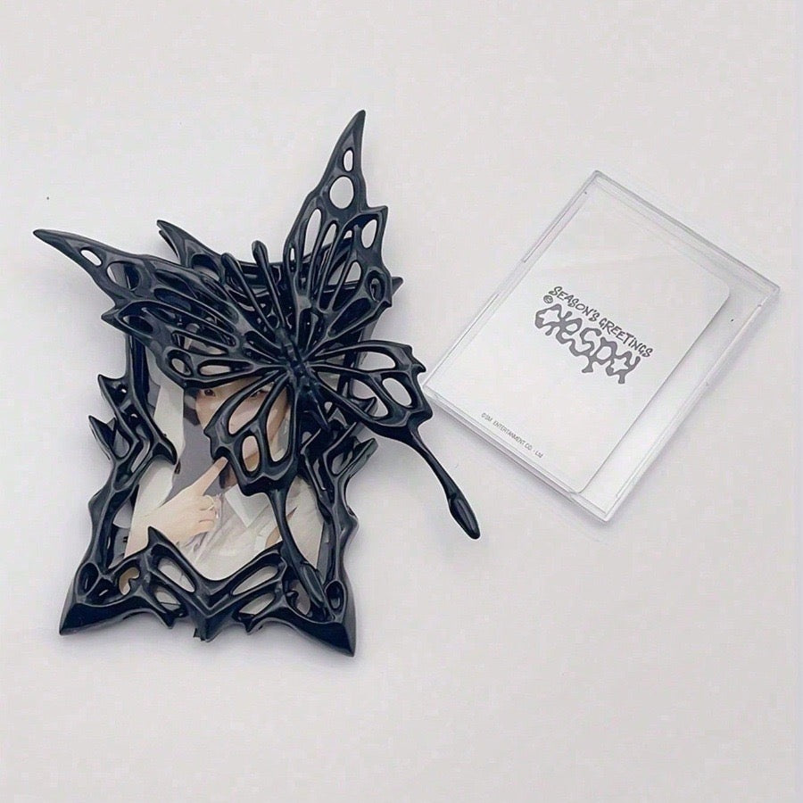 Étui photocard papillon noir