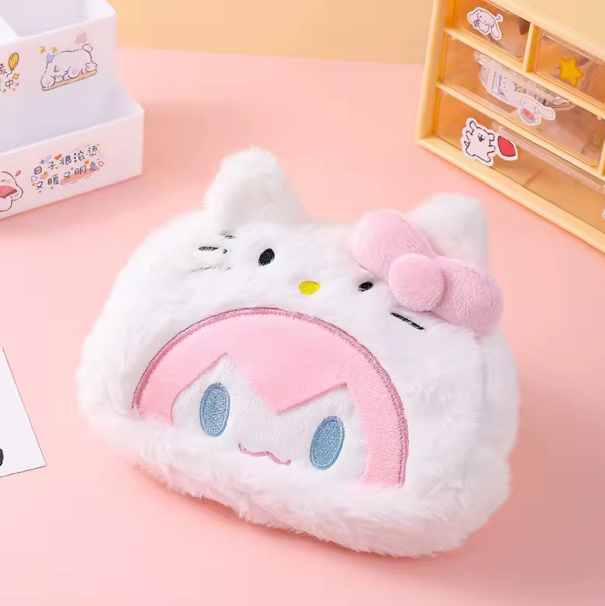 Trousse peluche kawaii