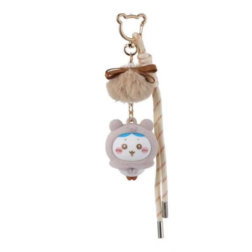 MINISO – Chiikawa peluche hiver Hachiware (strap 7 cm)