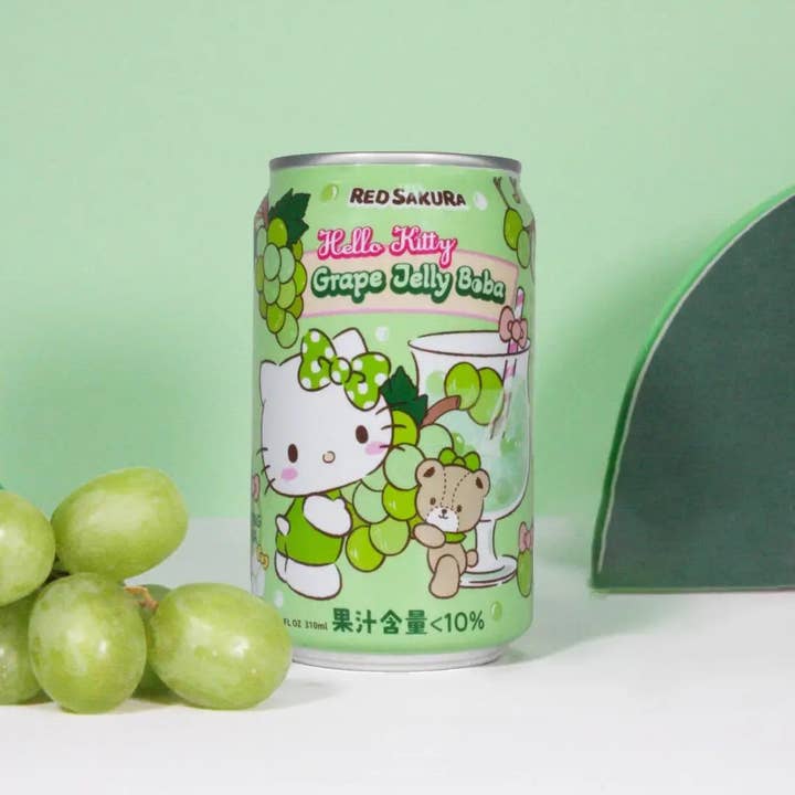 Hello kitty grape boba