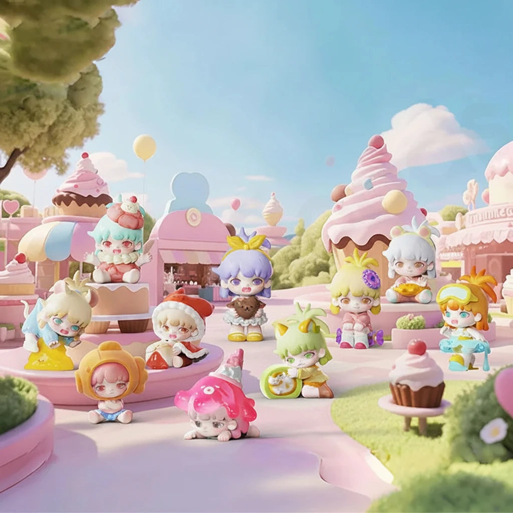 Collection complète des mini figurines mystères Yobu série It's A Bit Sweet sur Junkopop