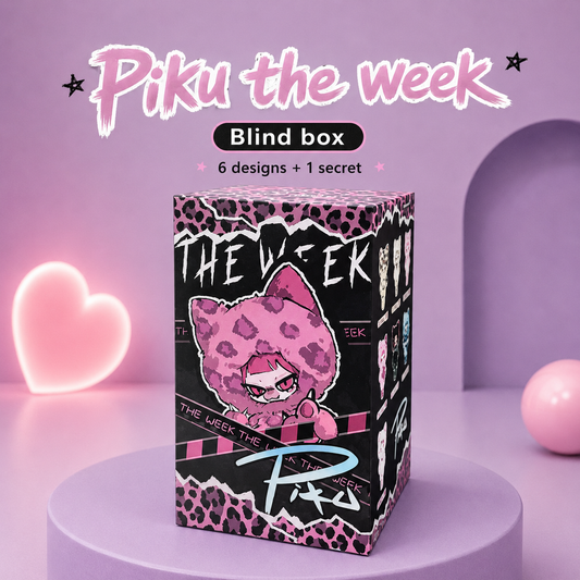 Peluche porte-clés Piku The Week au style Y2K, blind box à collectionner